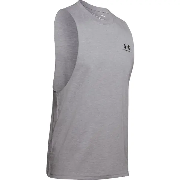 Under Armour Under Armour LEFT CHEST CUT OFF Мъжки потник, сиво, размер