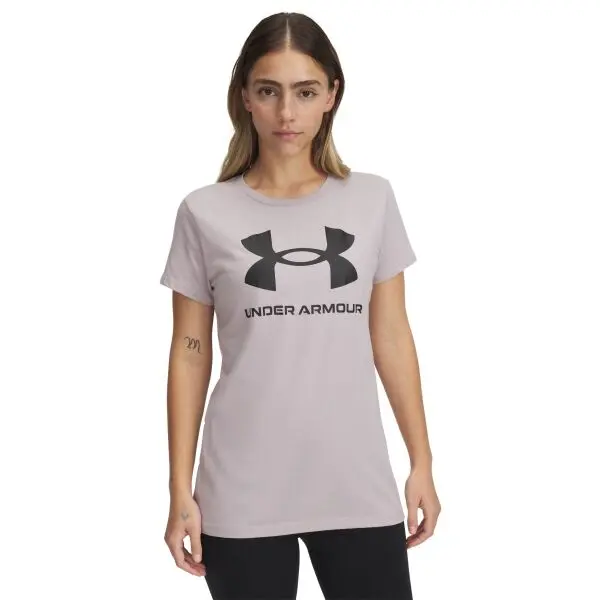 Under Armour Under Armour LIVE SPORTSTYLE GRAPHIC SS Дамска тениска, сиво, размер
