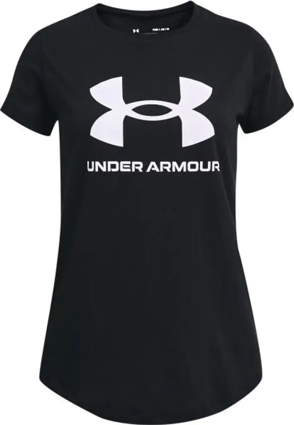 Under Armour Under Armour LIVE SPORTSTYLE GRAPHIC SS Тениска за момичета, черно, размер L