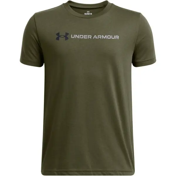 Under Armour Under Armour LOGO WORDMARK Детска тениска, тъмнозелено, размер L