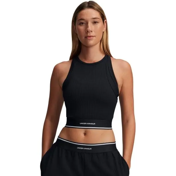 Under Armour Under Armour MERIDIAN RIB BRANDED TANK Дамски спортен потник, черно, размер