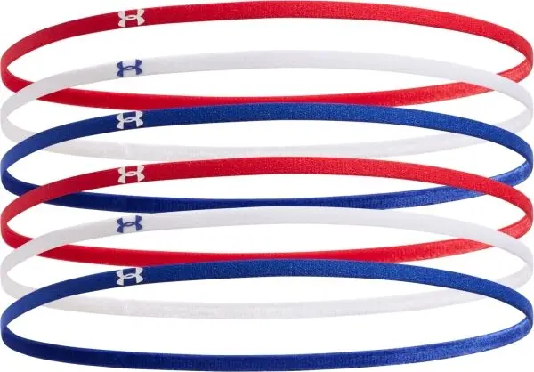 Under Armour Under Armour MINI ELASTIC 6PK Дамски ленти за глава, червено, размер