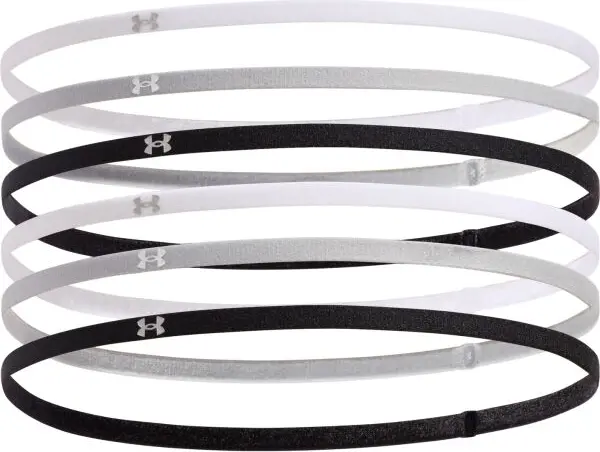 Under Armour Under Armour MINI ELASTIC 6PK Дамски ленти за глава, сиво, размер