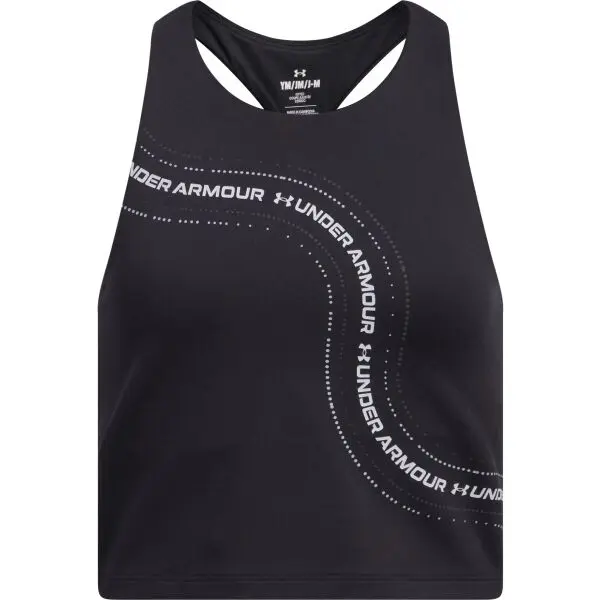 Under Armour Under Armour MOTION BRANDED CROP Детски потник, черно, размер L