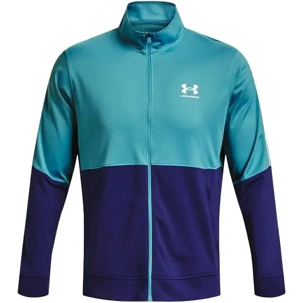 Under Armour Under Armour PIQUE TRACK JACKET Мъжки суитшърт за тренировки, тюркоазено, размер S