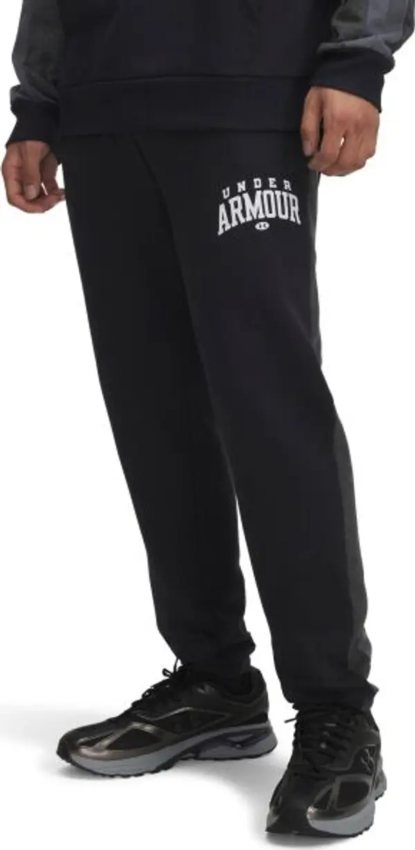 Under Armour Under Armour RIVAL FLEECE COLORBLOCK Мъжки спортен панталон, черно, размер M