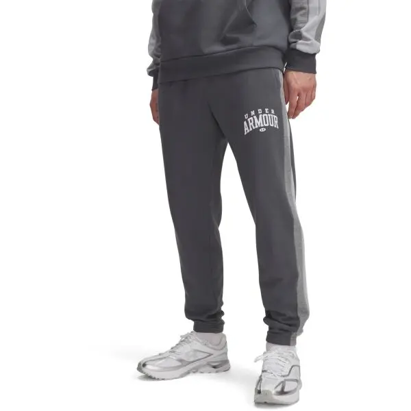 Under Armour Under Armour RIVAL FLEECE COLORBLOCK Мъжки спортен панталон, тъмносиво, размер M