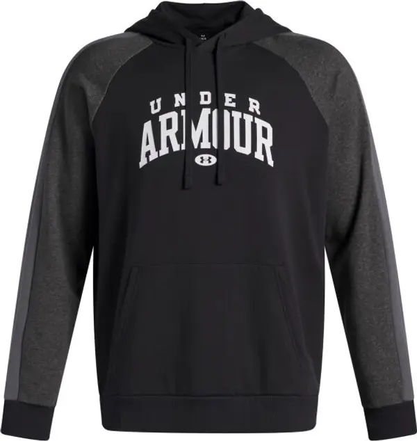 Under Armour Under Armour RIVAL FLEECE COLORBLOCK Мъжки суичър, черно, размер