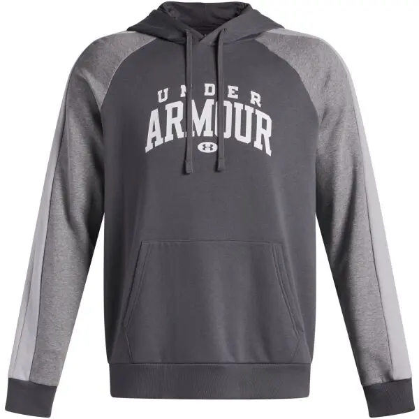 Under Armour Under Armour RIVAL FLEECE COLORBLOCK Мъжки суичър, тъмносиво, размер M