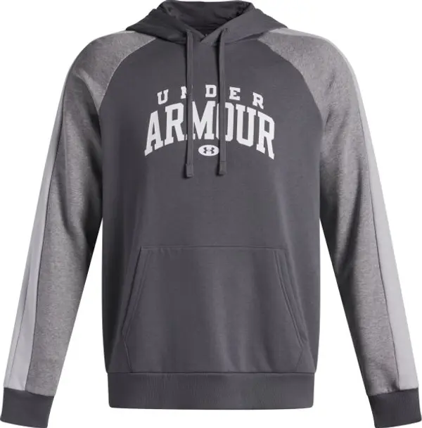 Under Armour Under Armour RIVAL FLEECE COLORBLOCK Мъжки суичър, тъмносиво, размер