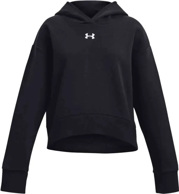 Under Armour Under Armour RIVAL FLEECE CROP HOODIE Суитшърт за момичета, черно, размер L
