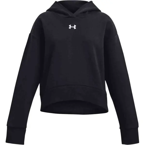 Under Armour Under Armour RIVAL FLEECE CROP HOODIE Суитшърт за момичета, черно, размер XL