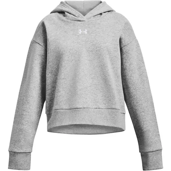 Under Armour Under Armour RIVAL FLEECE CROP HOODIE Суитшърт за момичета, сиво, размер M