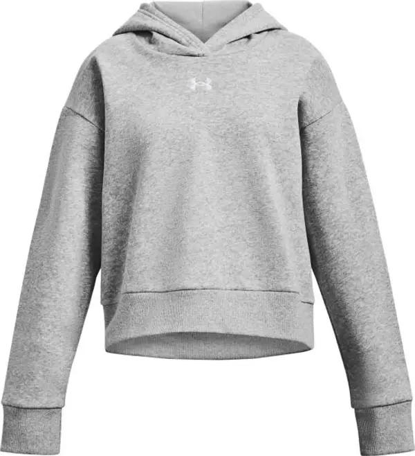 Under Armour Under Armour RIVAL FLEECE CROP HOODIE Суитшърт за момичета, сиво, размер S