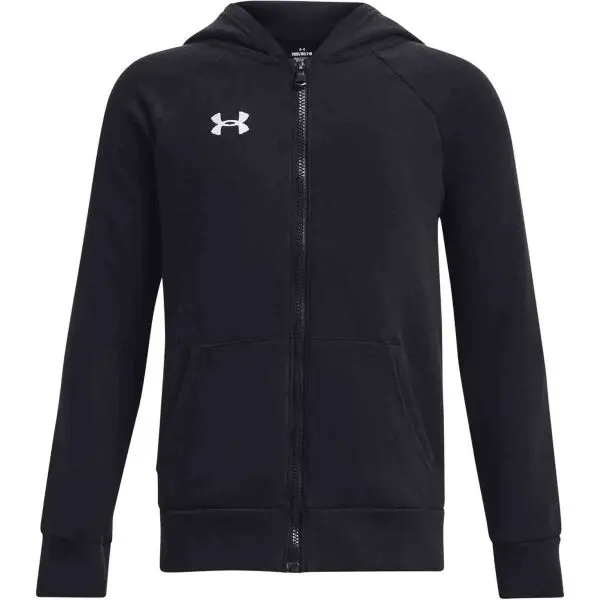 Under Armour Under Armour RIVAL FLEECE FZ HOODIE Суитшърт за момчета, черно, размер XS
