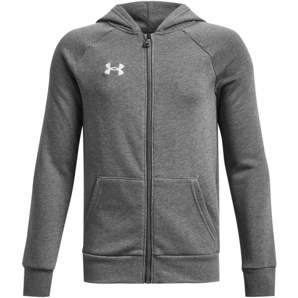 Under Armour Under Armour RIVAL FLEECE FZ HOODIE Суитшърт за момчета, сиво, размер