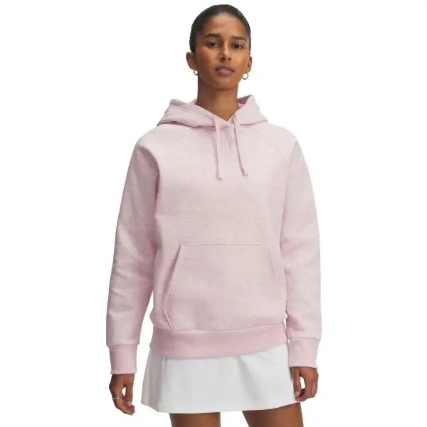 Under Armour Under Armour RIVAL FLEECE HOODIE Дамски суитшърт, розово, размер