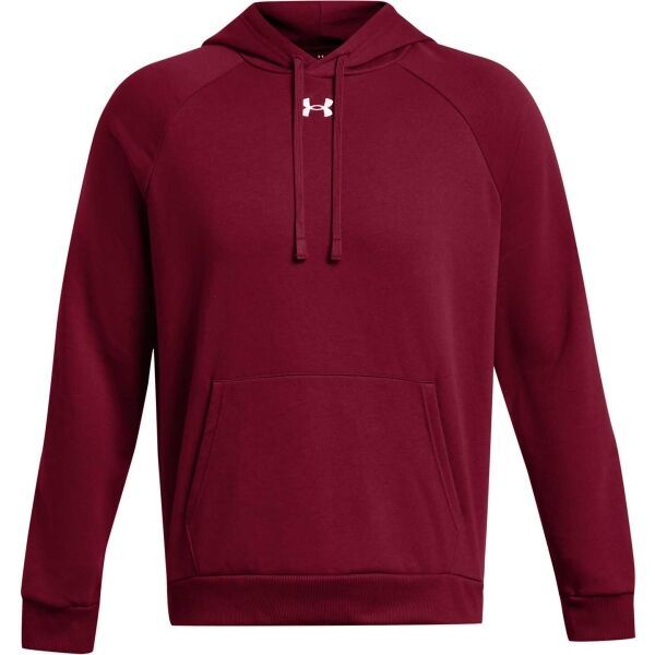Under Armour Under Armour RIVAL FLEECE HOODIE Мъжки суитшърт, винен, размер