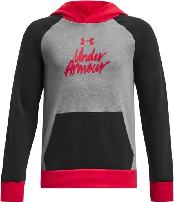 Under Armour Under Armour RIVAL FLEECE SCRIPT CB HD Суитшърт за момчета, черно, размер M