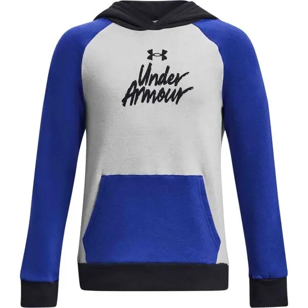 Under Armour Under Armour RIVAL FLEECE SCRIPT CB HD Суитшърт за момчета, синьо, размер S