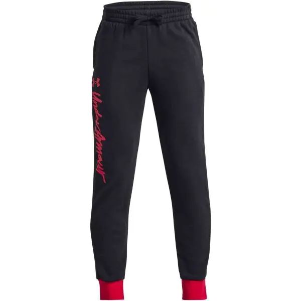 Under Armour Under Armour RIVAL FLEECE SCRIPT JGRS Долнище за момчета, черно, размер L