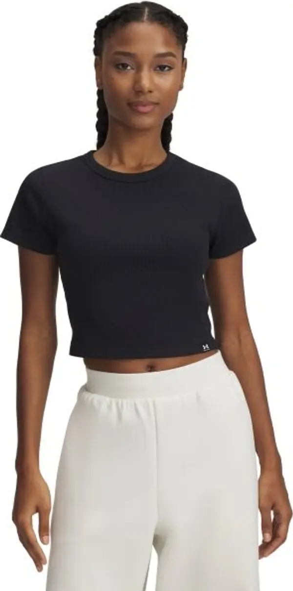 Under Armour Under Armour RIVAL RIB BABY TEE Дамска тениска, черно, размер M