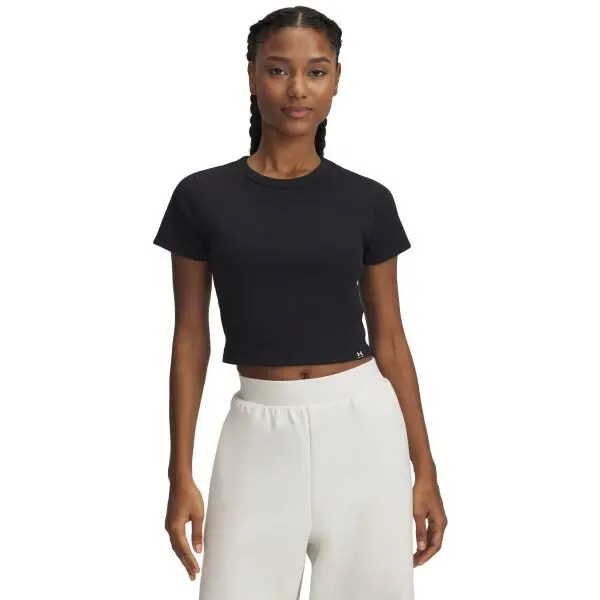 Under Armour Under Armour RIVAL RIB BABY TEE Дамска тениска, черно, размер S