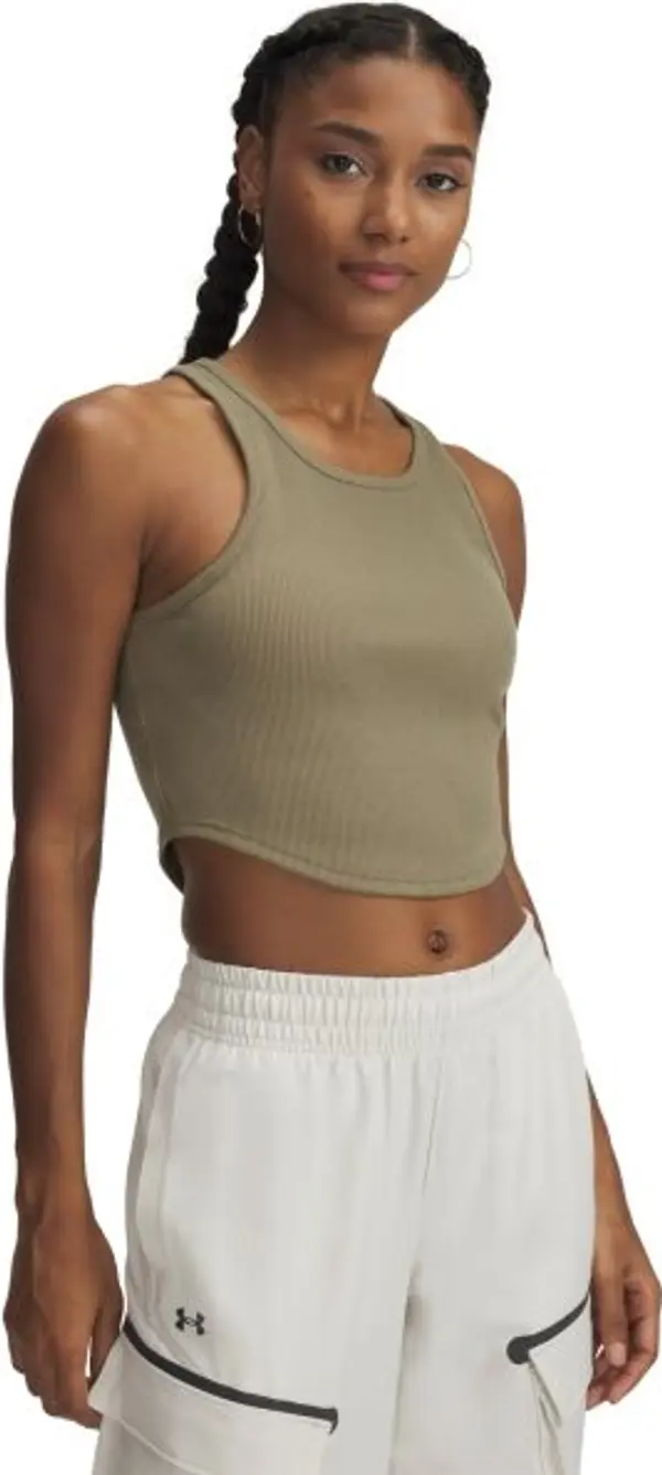 Under Armour Under Armour RIVAL RIB TANK Дамски потник, бежово, размер L