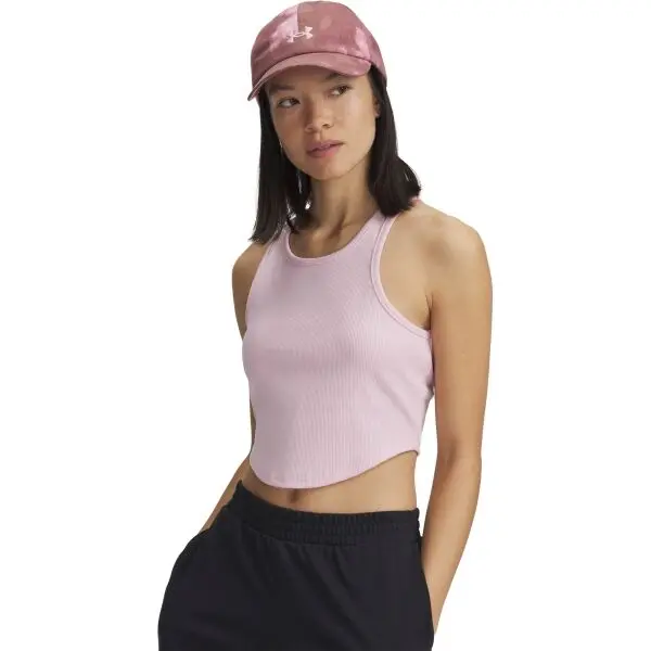 Under Armour Under Armour RIVAL RIB TANK Дамски потник, розово, размер L