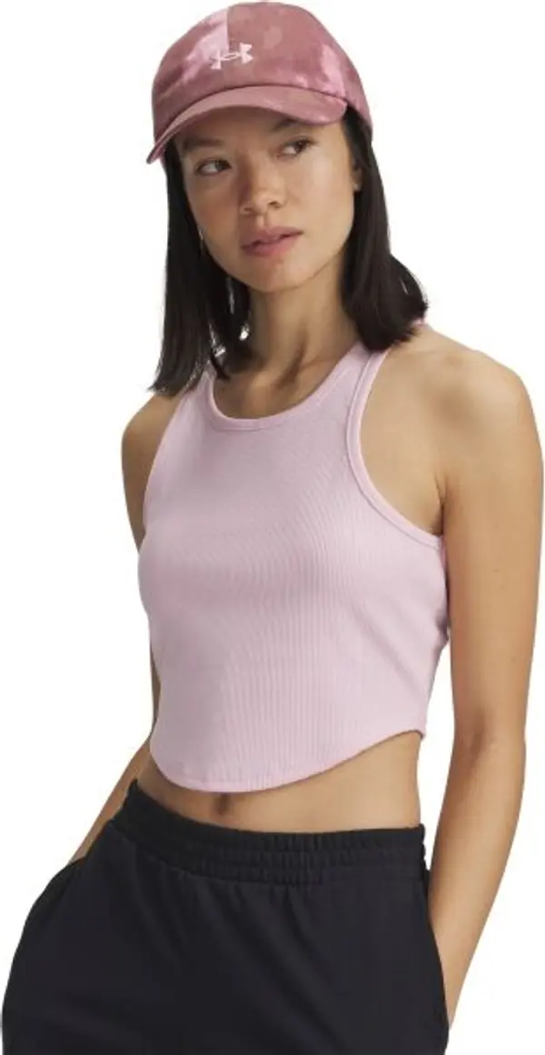 Under Armour Under Armour RIVAL RIB TANK Дамски потник, розово, размер M