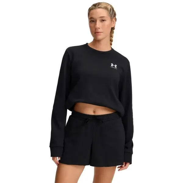 Under Armour Under Armour RIVAL TERRY CREW Дамски олекотен суитшърт, черно, размер M