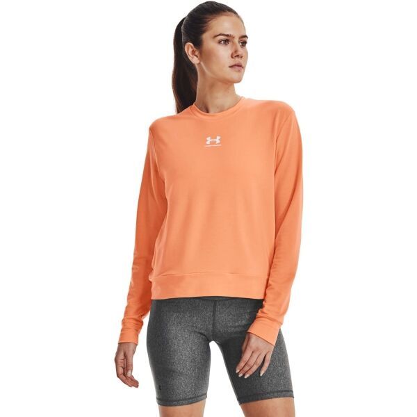 Under Armour Under Armour RIVAL TERRY CREW Дамски суитшърт, оранжево, размер