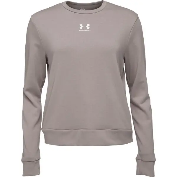 Under Armour Under Armour RIVAL TERRY CREW Дамски суитшърт, сиво, размер M