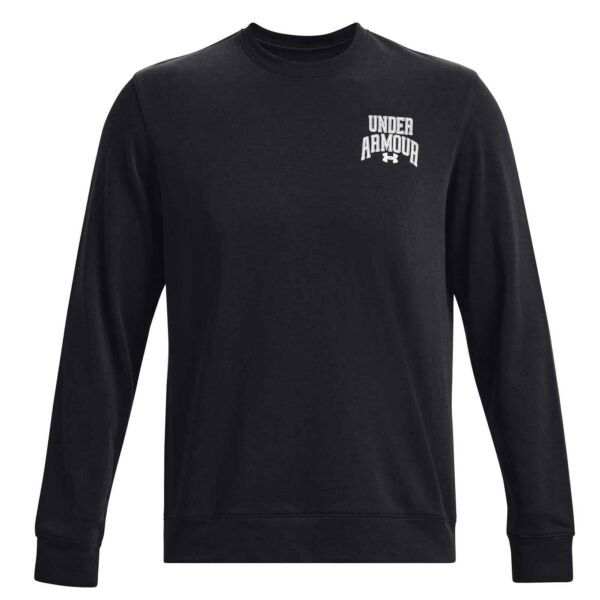 Under Armour Under Armour RIVAL TERRY GRAPHIC CREW Мъжки суитшърт, черно, размер
