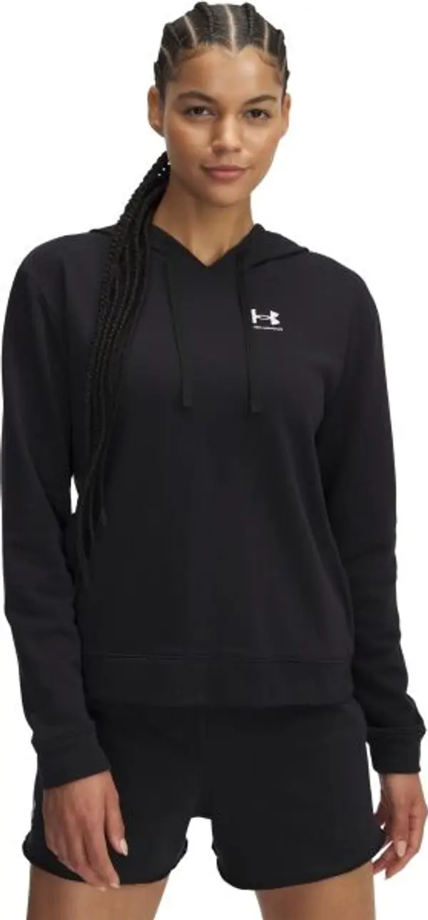 Under Armour Under Armour RIVAL TERRY HOODIE Дамски суитшърт, черно, размер M