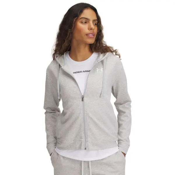 Under Armour Under Armour RIVAL TERRY HOODIE Дамски суитшърт, сиво, размер S