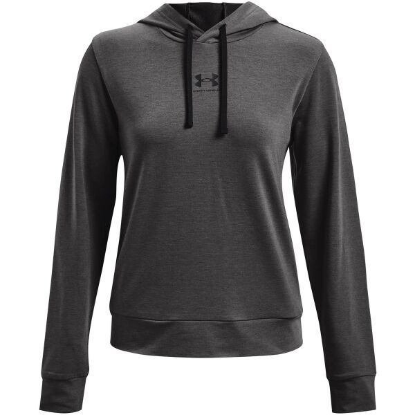 Under Armour Under Armour RIVAL TERRY HOODIE Дамски суитшърт, тъмносиво, размер