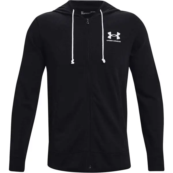 Under Armour Under Armour RIVAL TERRY LC FZ Мъжки суитшърт, черно, размер S