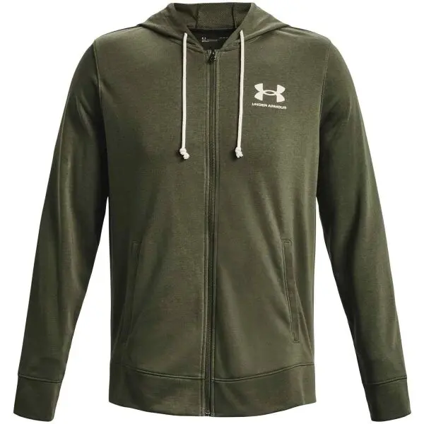 Under Armour Under Armour RIVAL TERRY LC FZ Мъжки суитшърт, khaki, размер L
