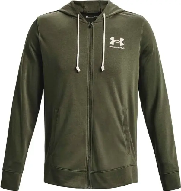 Under Armour Under Armour RIVAL TERRY LC FZ Мъжки суитшърт, khaki, размер M