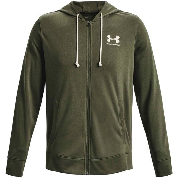 Under Armour Under Armour RIVAL TERRY LC FZ Мъжки суитшърт, khaki, размер