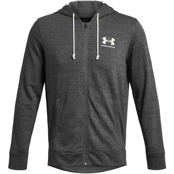 Under Armour Under Armour RIVAL TERRY LC FZ Мъжки суитшърт, сиво, размер M