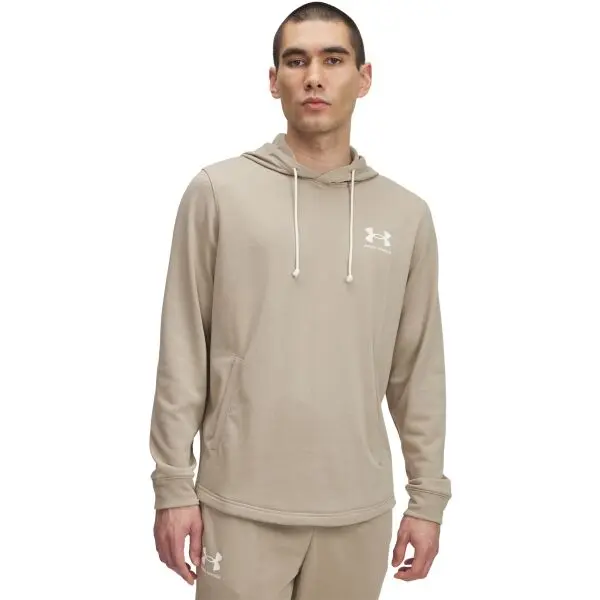 Under Armour Under Armour RIVAL TERRY Мъжки суитшърт, бежово, размер S