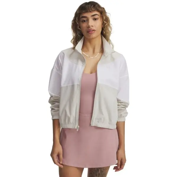 Under Armour Under Armour RIVAL WOVEN JACKET Дамско яке, бяло, размер S