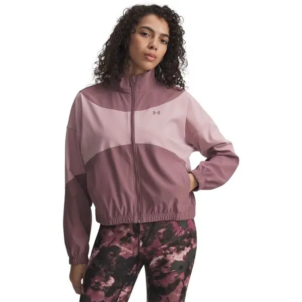 Under Armour Under Armour RIVAL WOVEN JACKET Дамско яке, винен, размер M