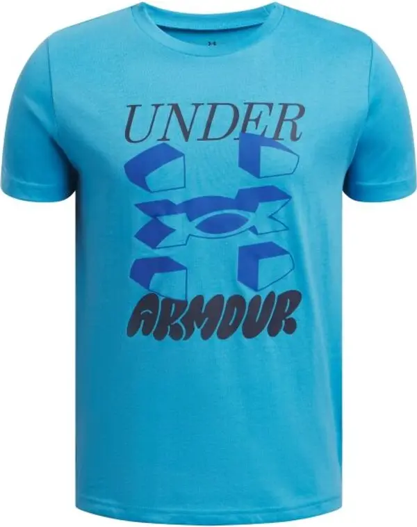 Under Armour Under Armour SPLIT BIG LOGO Момчешка тениска, светлосиньо, размер L