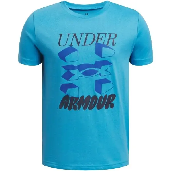 Under Armour Under Armour SPLIT BIG LOGO Момчешка тениска, светлосиньо, размер XL