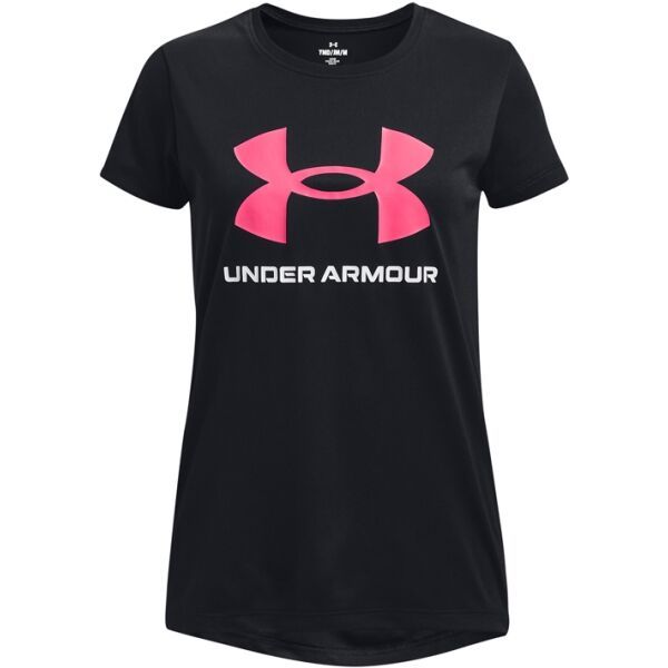 Under Armour Under Armour TECH SOLID PRINT FILL BL SSC Тениска за момичета, черно, размер