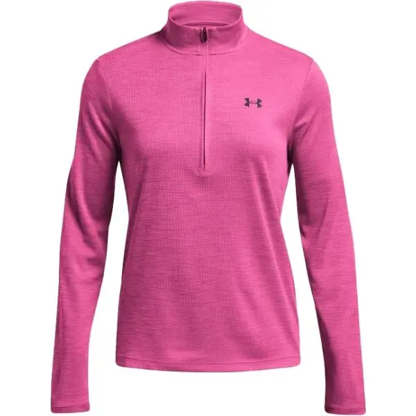 Under Armour Under Armour TECH TEXTURED 1/2 ZIP Дамска блуза с дълг ръкав, розово, размер M