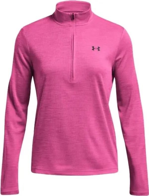 Under Armour Under Armour TECH TEXTURED 1/2 ZIP Дамска блуза с дълг ръкав, розово, размер S